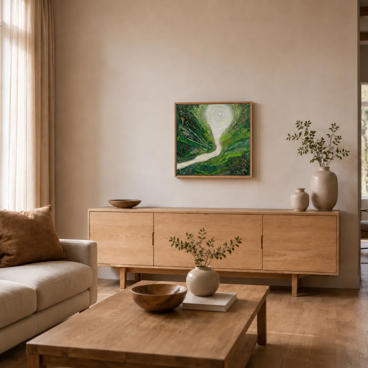 Green moon — interior visualisation